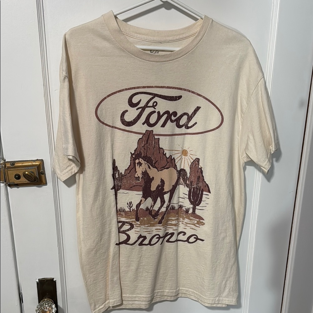Ford Cream Cotton T-Shirt